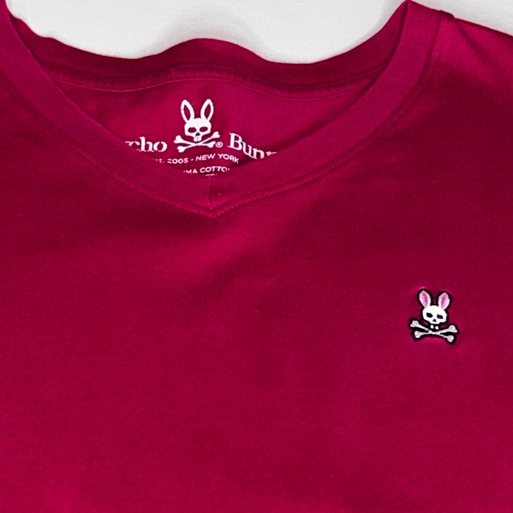 Psycho Bunny t-shirt Men’s Size Large Pima Cotton Short Sleeve Red Black White